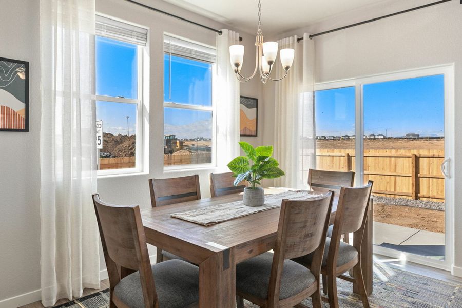 Furnished interior in a model home at Lochbuie Station – Jewel Collection in Lochbuie (Image 6).