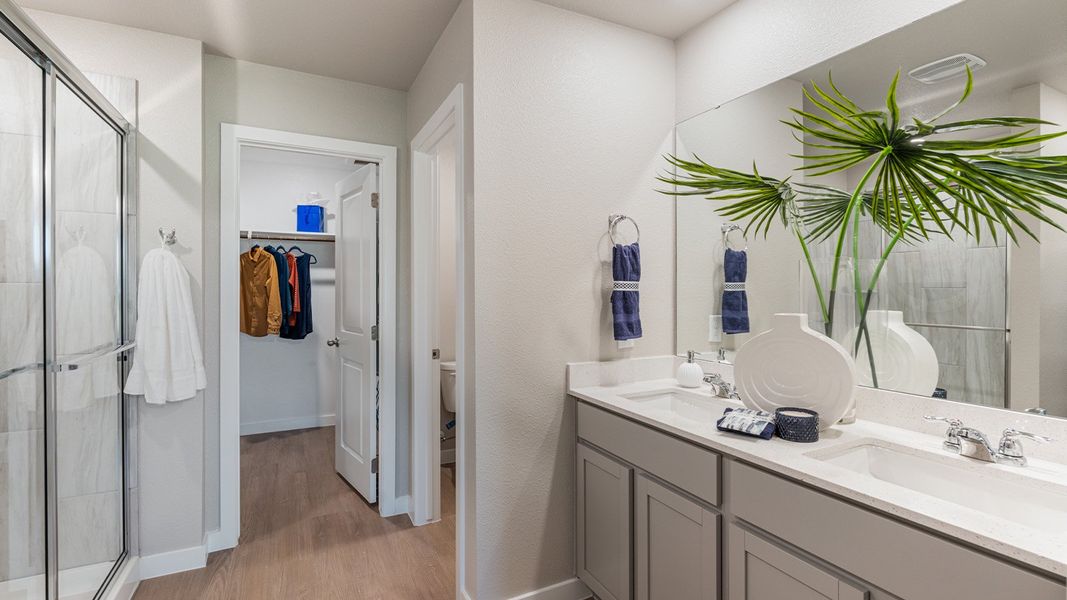 Furnished interior in a model home at Kokomo in Rockport (Image 19).