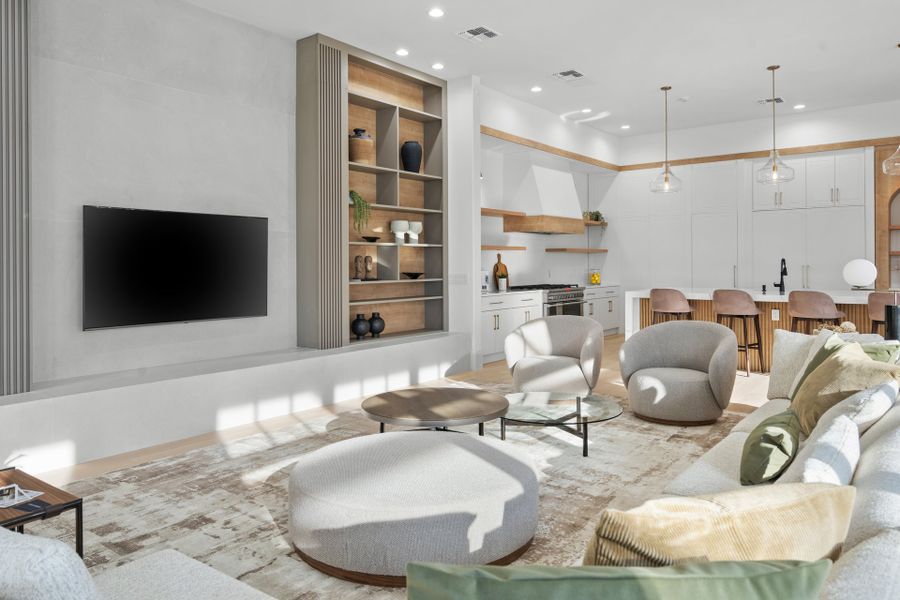 Furnished interior in a model home at Independence - Horizon West in Winter Garden (Image 9).