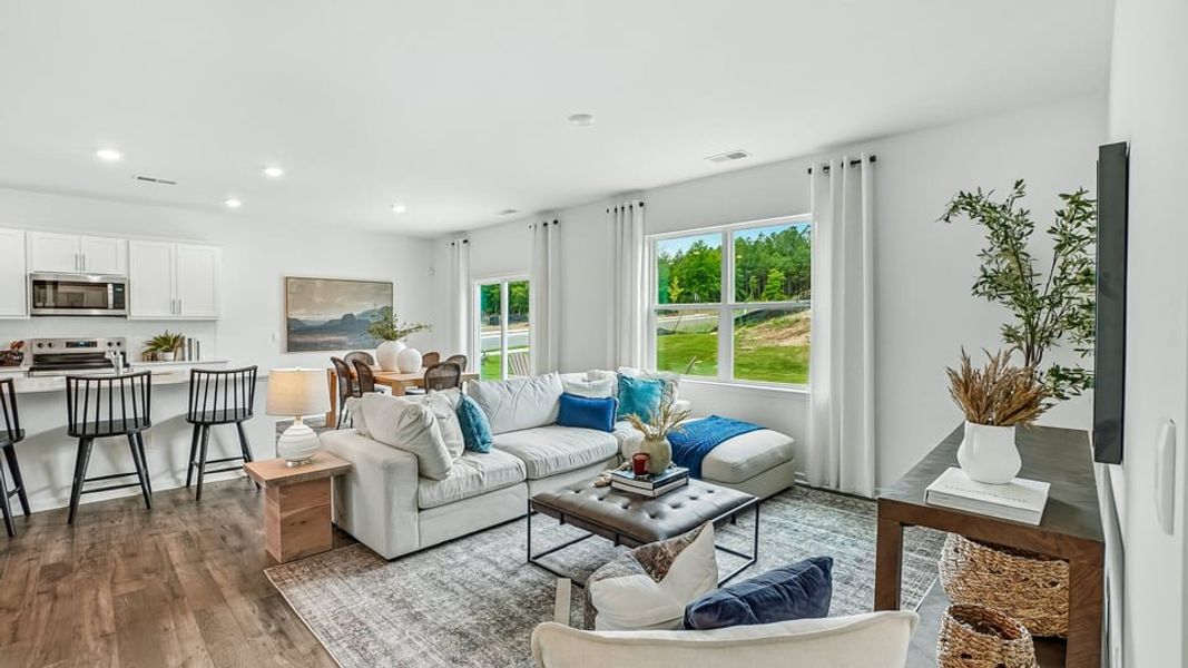 Furnished interior in a model home at Martin Farms in Aberdeen (Image 7).