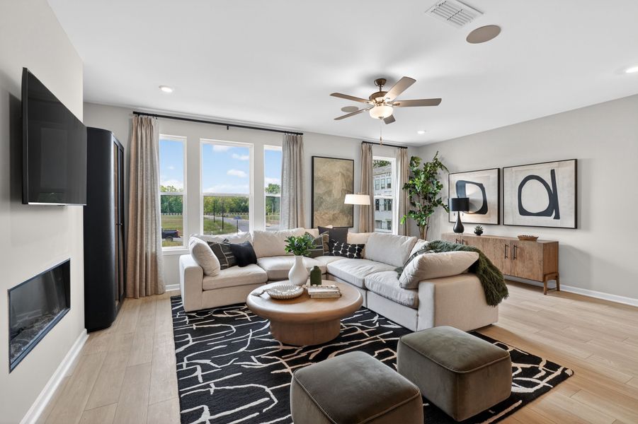 Furnished interior in a model home at Alder Creek in Cumming (Image 4).