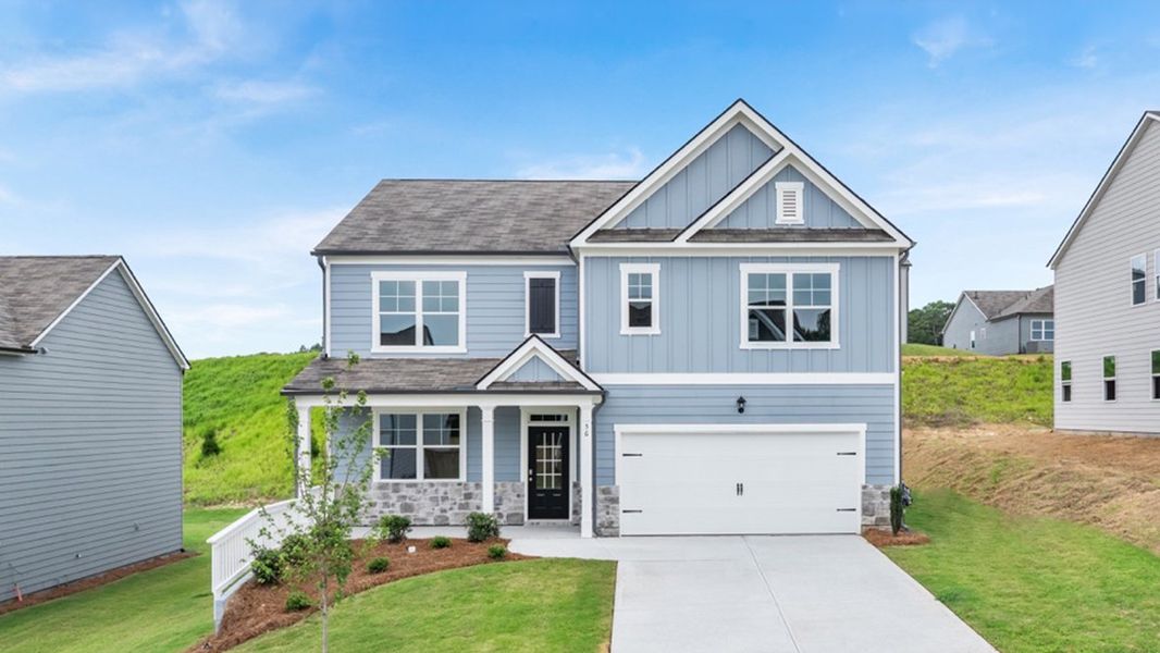 Front exterior of a home in the Sheffield Highlands community, located in Dallas, GA (Image 4). Front exterior of a home in the Sheffield Highlands community, located in Dallas, GA (Image 4).