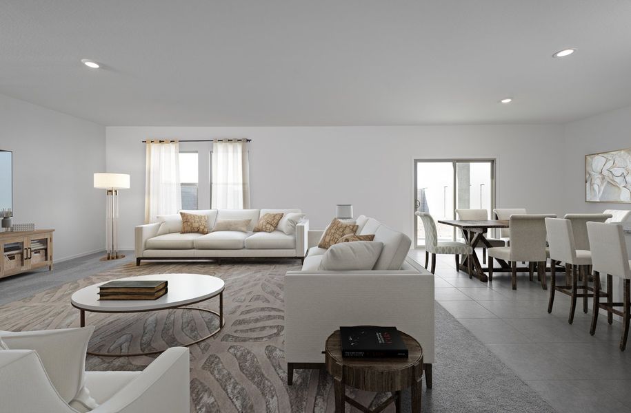 Furnished interior in a model home at Amarillo Creek in Maricopa (Image 7).