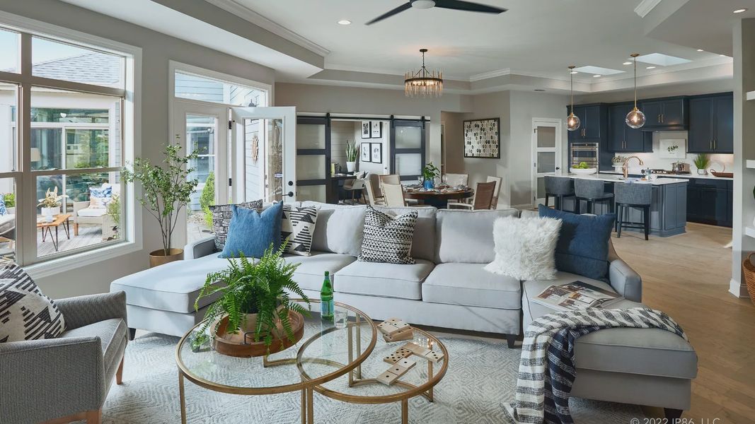 Furnished interior in a model home at The Courtyards at Quail Park in Mint Hill (Image 17).