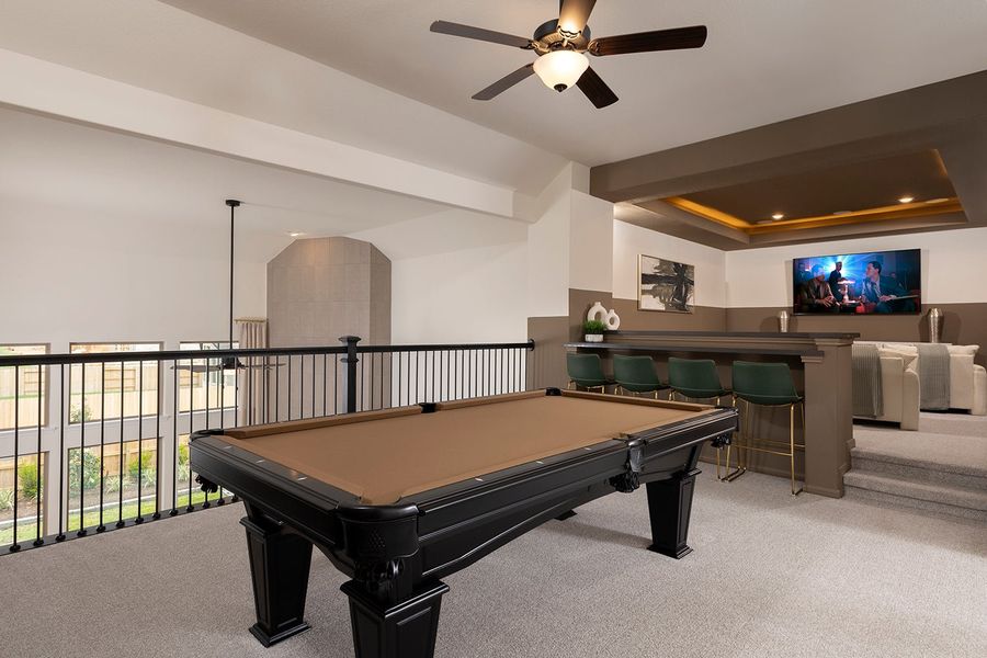 Furnished interior in a model home at The Meadows at Imperial Oaks in Conroe (Image 24).