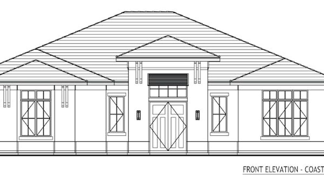 Architectural rendering of home exteriors planned for The Reserve at Grand Harbor in Vero Beach, FL (Image 6).