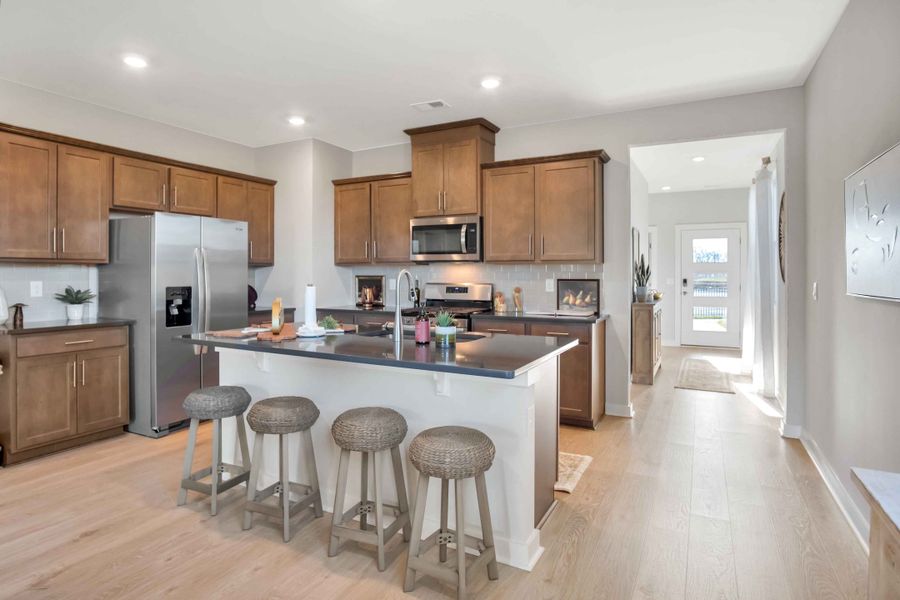 Furnished interior in a model home at Nexus South in Gallatin (Image 23).