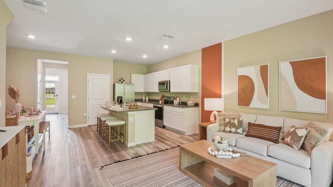 Furnished interior in a model home at Sanctuary at Citrus Park in Tampa (Image 7).