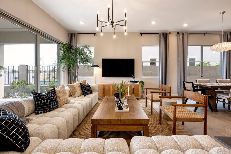 Furnished interior in a model home at Waterston Central in Gilbert (Image 6).