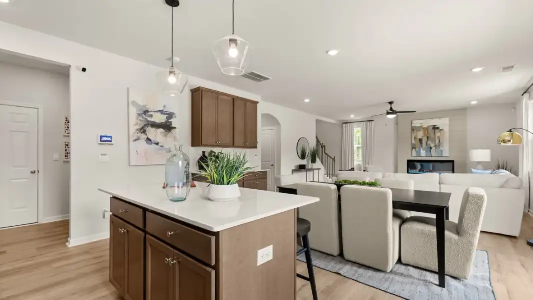 Furnished interior in a model home at Enclave at Stonewall Tell in South Fulton (Image 6).