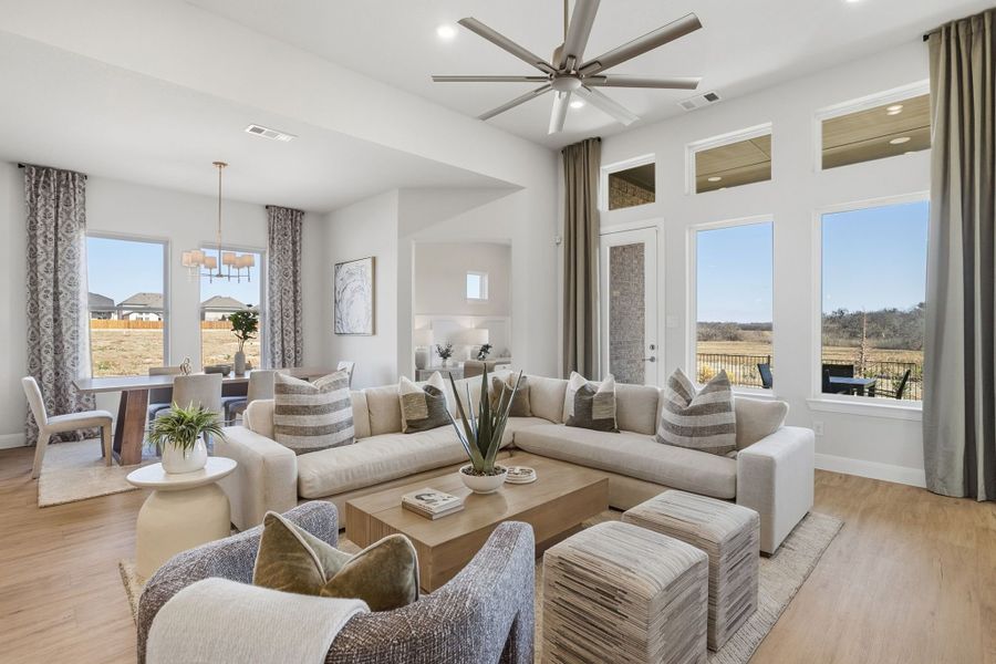 Furnished interior in a model home at Lily Creek at Sutton Fields in Aubrey (Image 89).