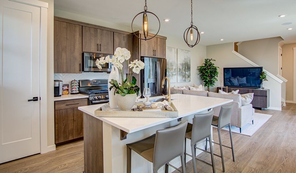 Furnished interior in a model home at Urban Collection at Palmer Village in Colorado Springs (Image 6).