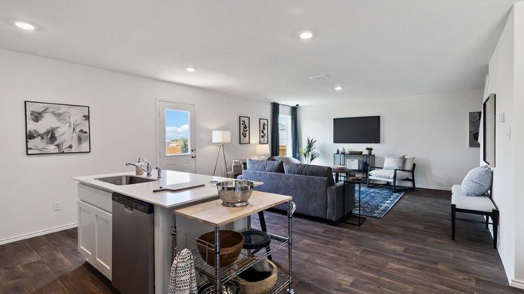 Furnished interior in a model home at Lucero in San Antonio (Image 7).