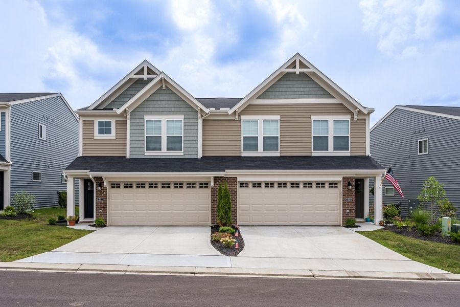 Front exterior of a home in the Villas at Gold Creek community, located in Dawsonville, GA (Image 13).