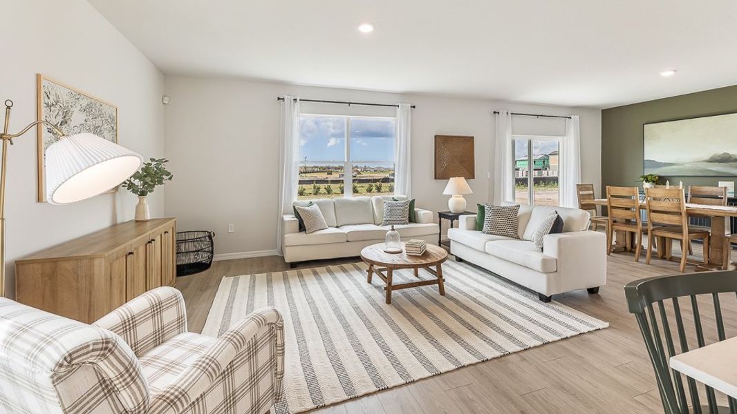 Furnished interior in a model home at Oakfield Lakes in Parrish (Image 6).