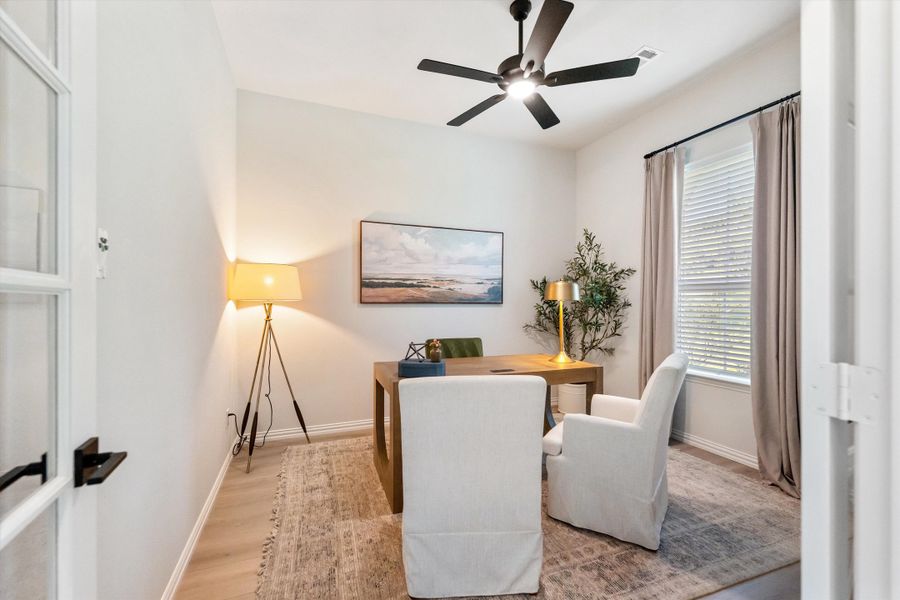 Furnished interior in a model home at Oak Grove Addition in Springtown (Image 4).