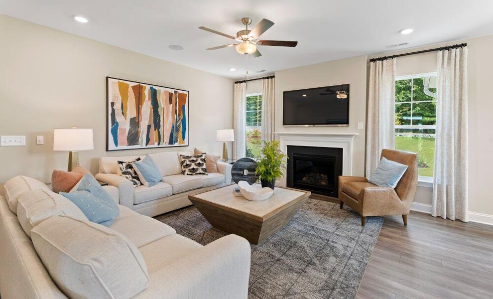Furnished interior in a model home at The Grove at Bratton Park in York (Image 6). Furnished interior in a model home at The Grove at Bratton Park in York (Image 6).