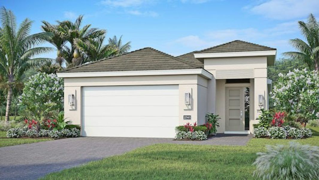 Front exterior of a home in the The Falls at Grand Harbor community, located in Vero Beach, FL (Image 52).