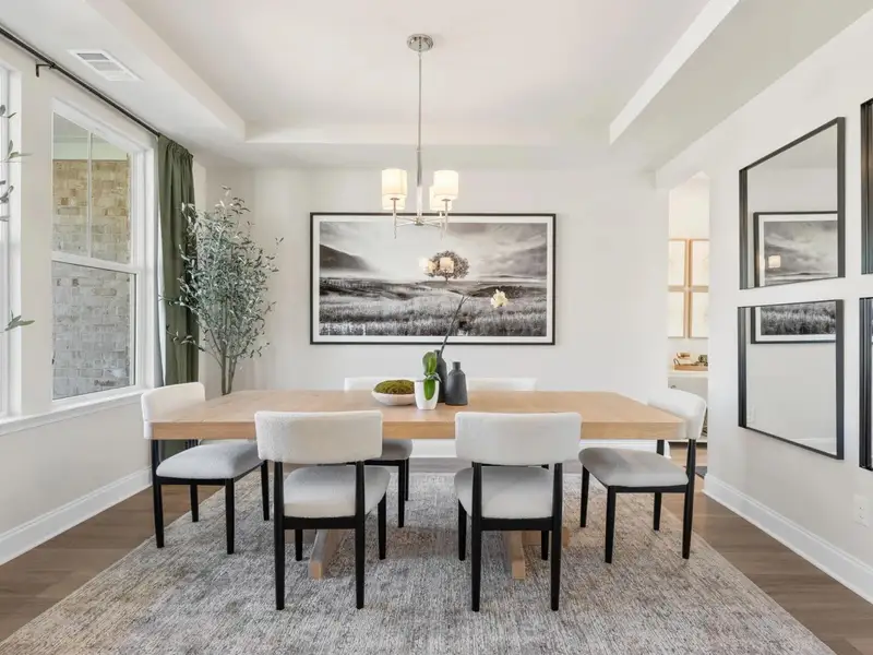 Furnished interior in a model home at Melody Lakeside Estates in Buford (Image 5).
