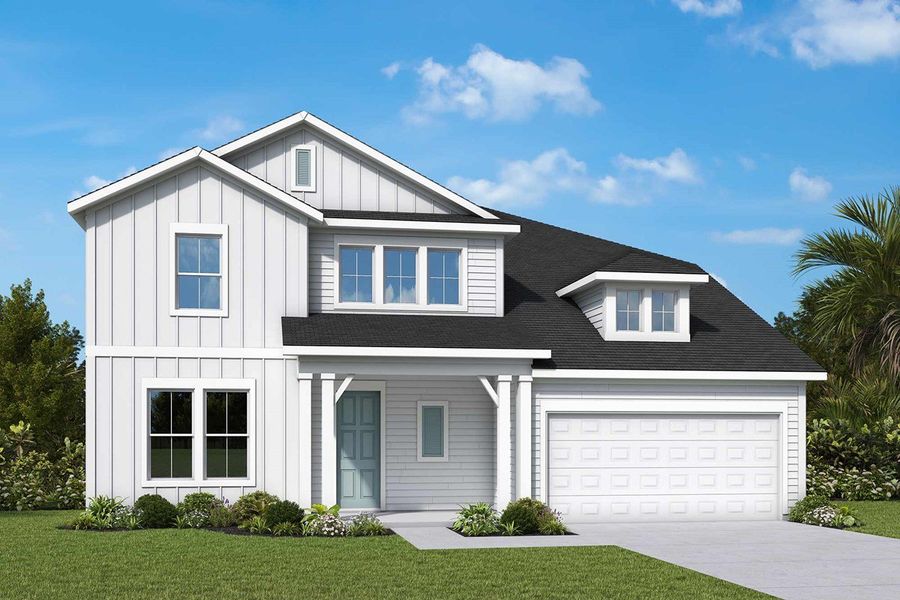 Front exterior of a home in the The Preserve at Laurelton – Haven Collection community, located in Green Cove Springs, FL (Image 13).