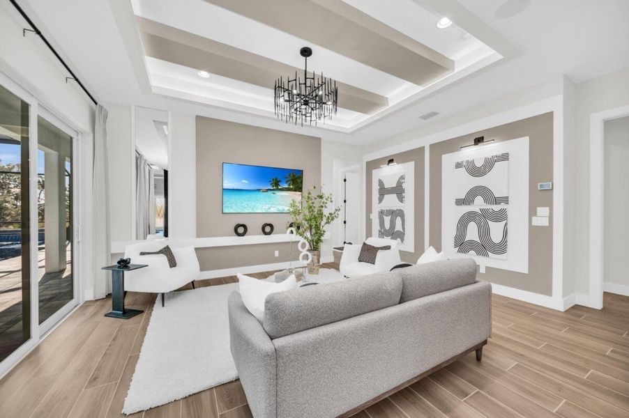 Furnished interior in a model home at Artisan at Watercolor Place in Bradenton (Image 176).