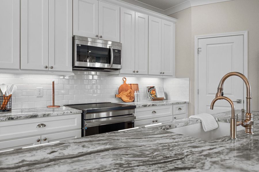 Furnished interior in a model home at Friedrich Hill in San Antonio (Image 39).