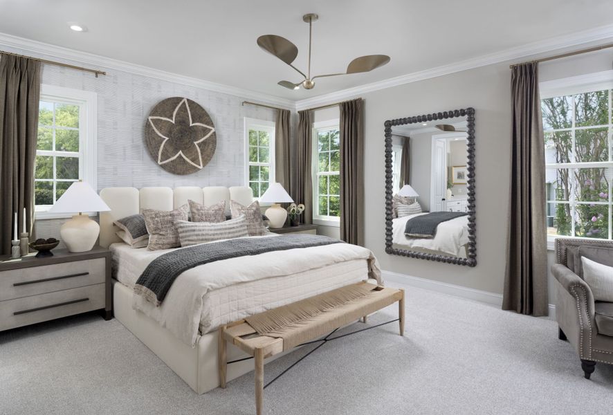 Furnished interior in a model home at The Townes at Wade Ardrey in Charlotte (Image 4).