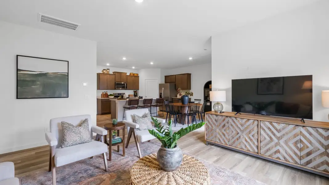 Furnished interior in a model home at The Hideaway at Edgestone in Ooltewah (Image 21).