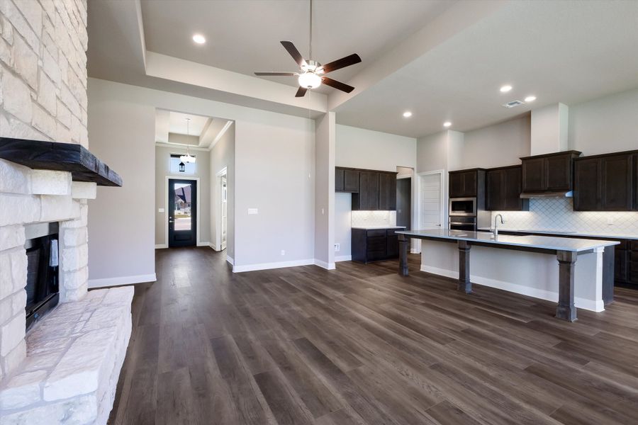 Furnished interior in a model home at Harvest Hills in Marion (Image 5).
