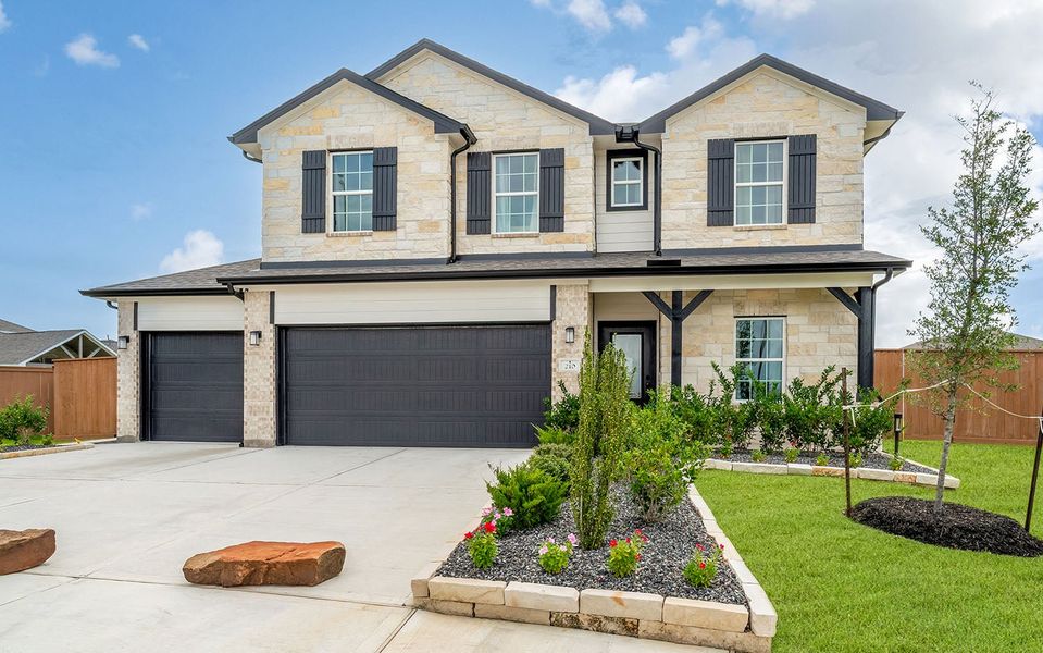 Front exterior of a home in the River Ranch Meadows community, located in Dayton, TX (Image 8). Front exterior of a home in the River Ranch Meadows community, located in Dayton, TX (Image 8).