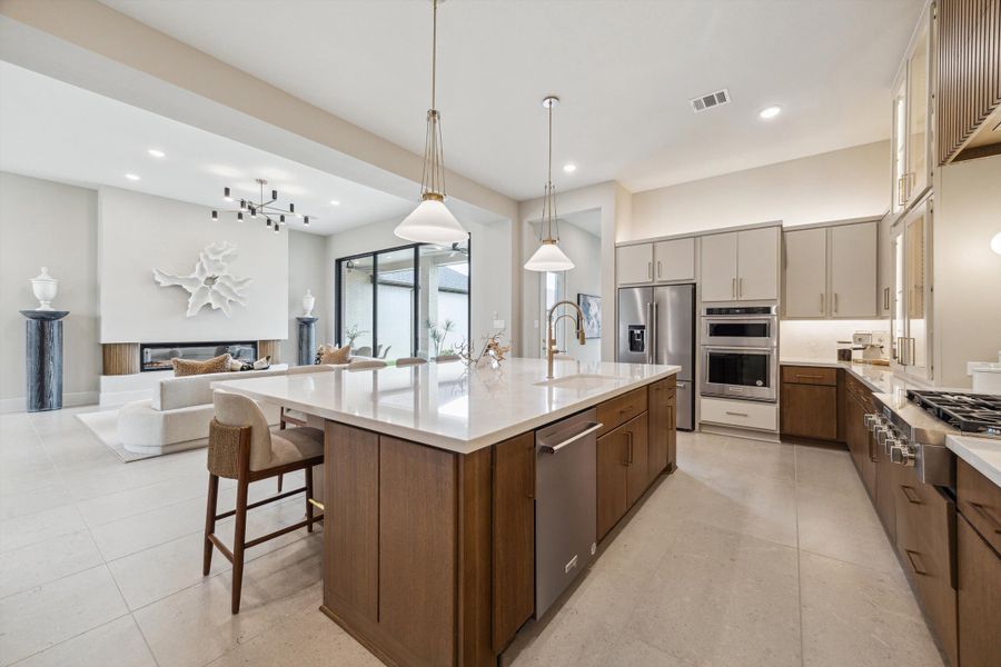 Furnished interior in a model home at ARTAVIA® - 65' Art in Conroe (Image 15).