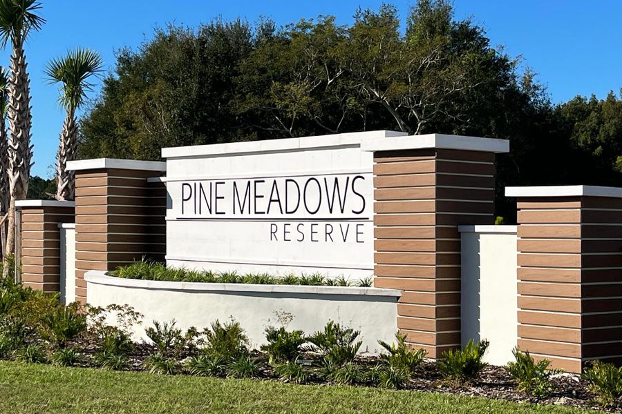 Pine Meadows entrance monument