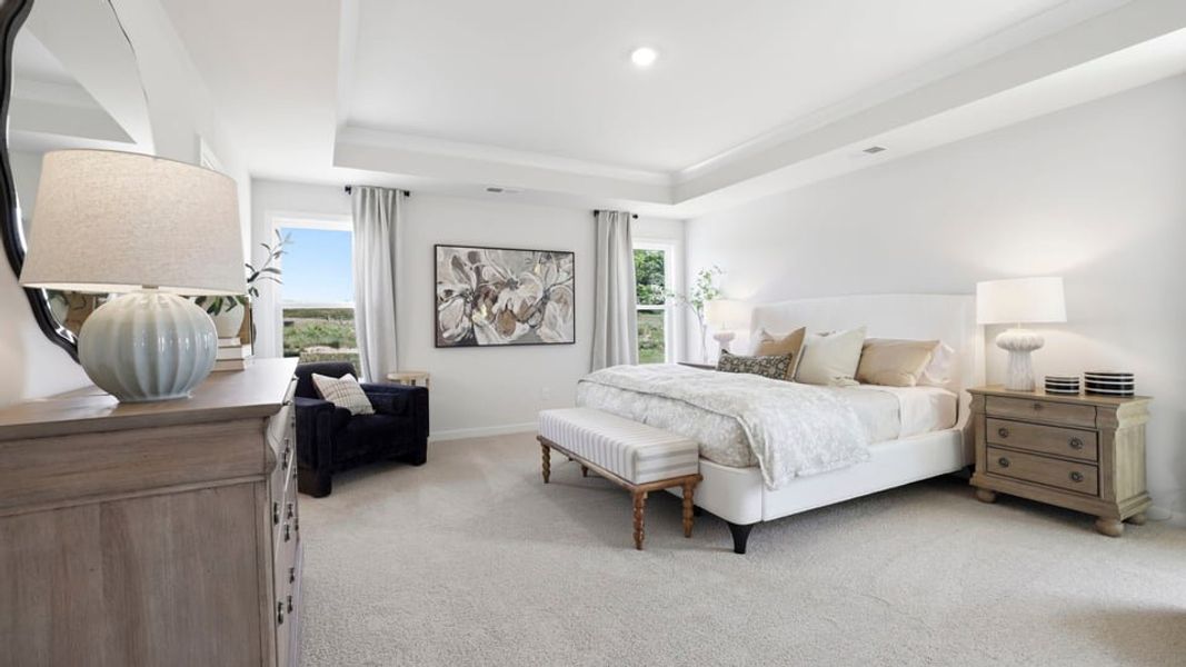 Furnished interior in a model home at Sycamore Cove in Woodruff (Image 31).