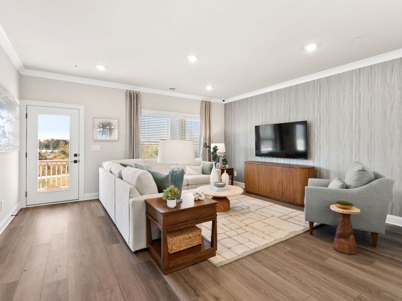 Furnished interior in a model home at Hemingway - Highland Series in Cumming (Image 7).