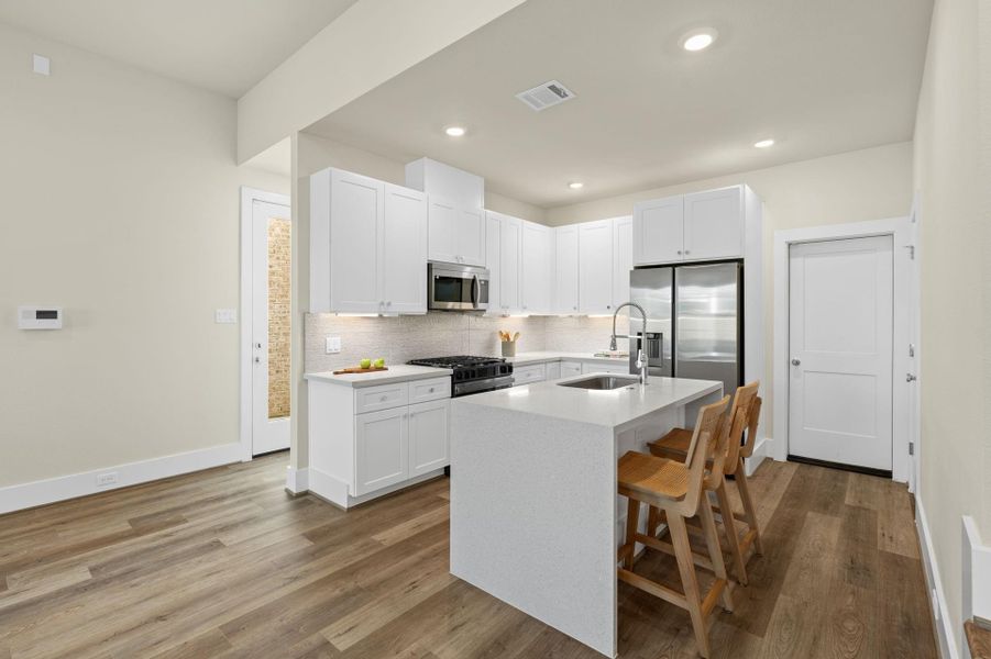 Furnished interior in a model home at Bertellis Place in Houston (Image 8).