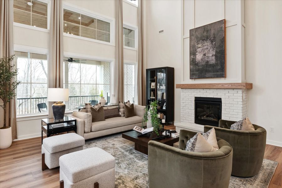 Furnished interior in a model home at McLean South Shore in Belmont (Image 47).