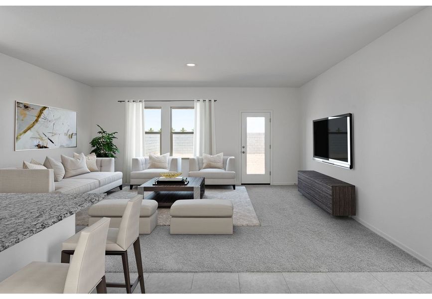 Furnished interior in a model home at Skyline Village in San Tan Valley (Image 4).