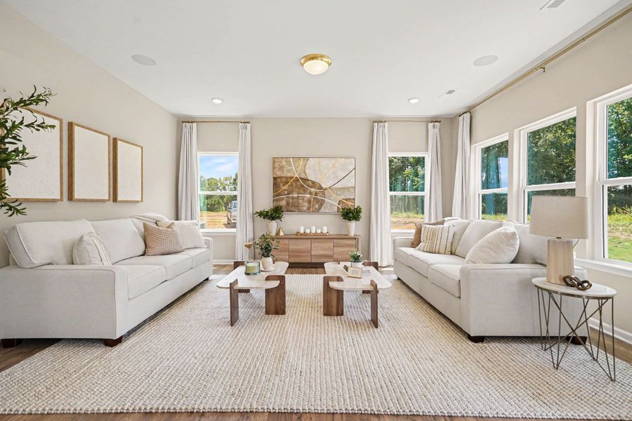 Furnished interior in a model home at Wendell Springs in Wendell (Image 5). Furnished interior in a model home at Wendell Springs in Wendell (Image 5).