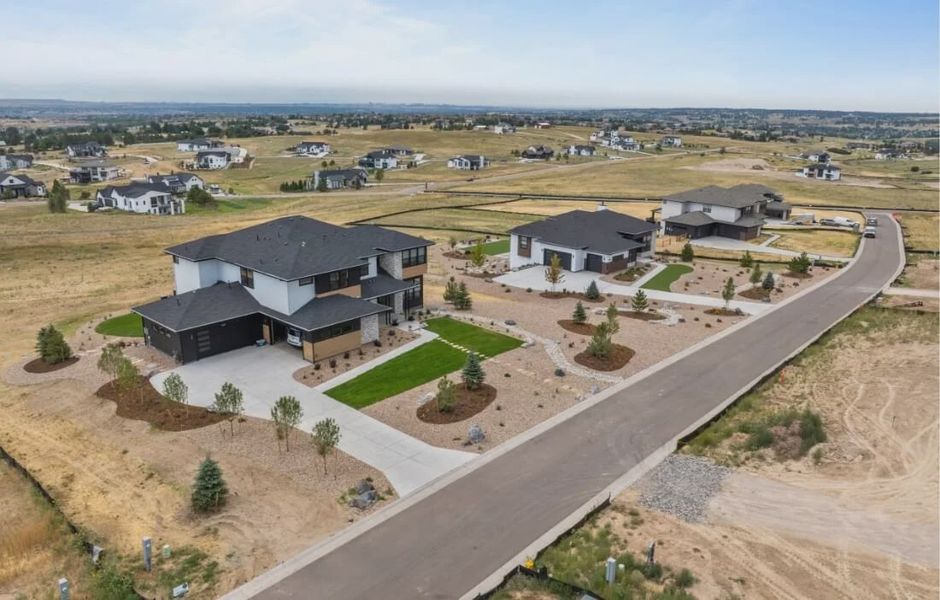 Aerial view of the Vivant community in Parker, CO, showing layout and nearby surroundings (Image 11). Aerial view of the Vivant community in Parker, CO, showing layout and nearby surroundings (Image 11).
