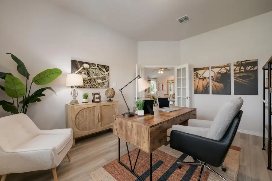 Furnished interior in a model home at Foxborough in Waco (Image 7). Furnished interior in a model home at Foxborough in Waco (Image 7).