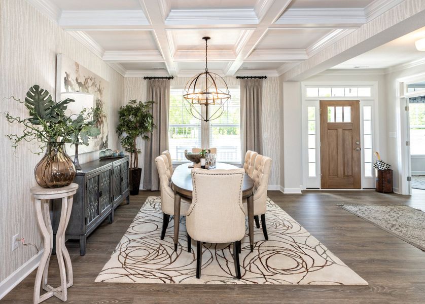Furnished interior in a model home at The Gables in Moyock (Image 11).