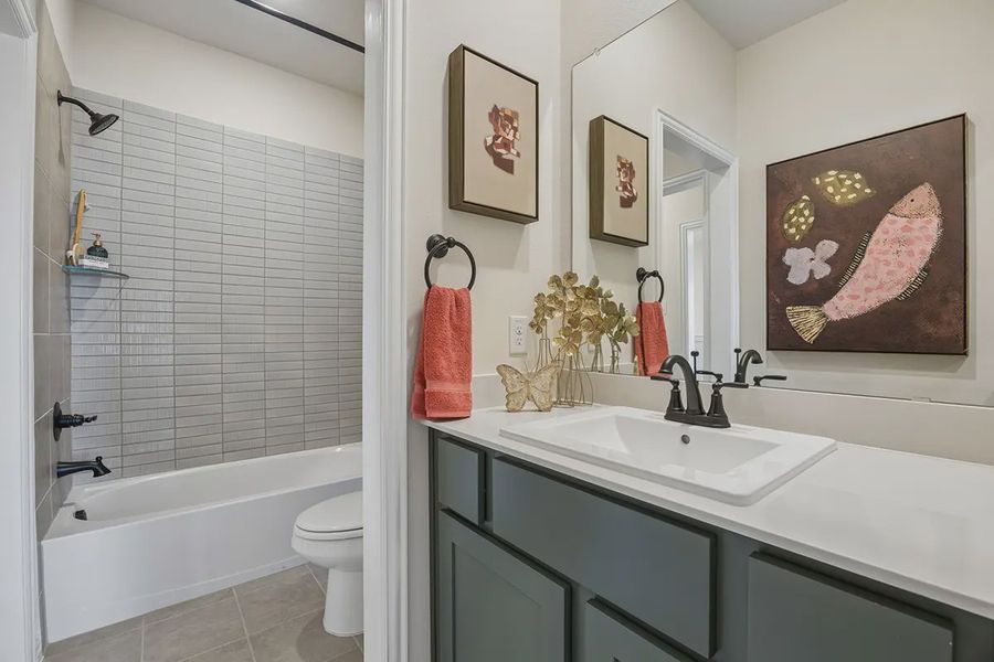 Furnished interior in a model home at Westpoint Park in Fort Worth (Image 28).