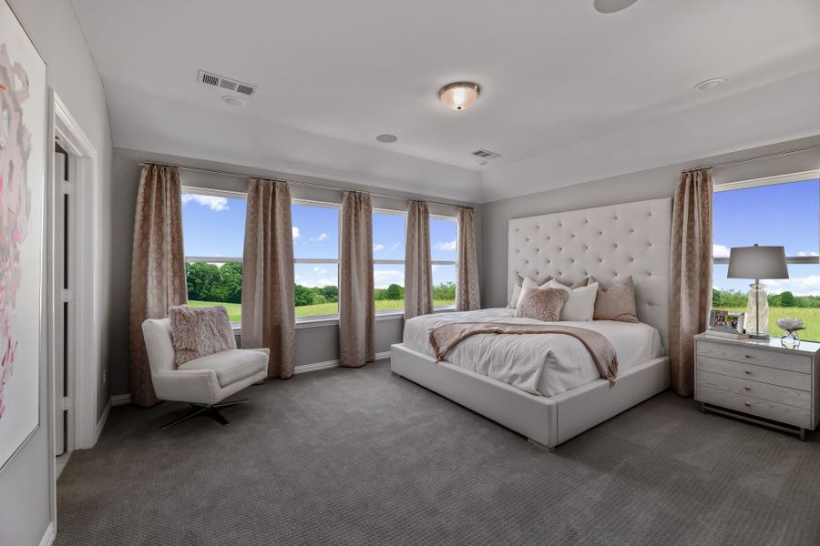 Castle Hills Northpointe Townhomes Main Bedroom by American Legend Homes