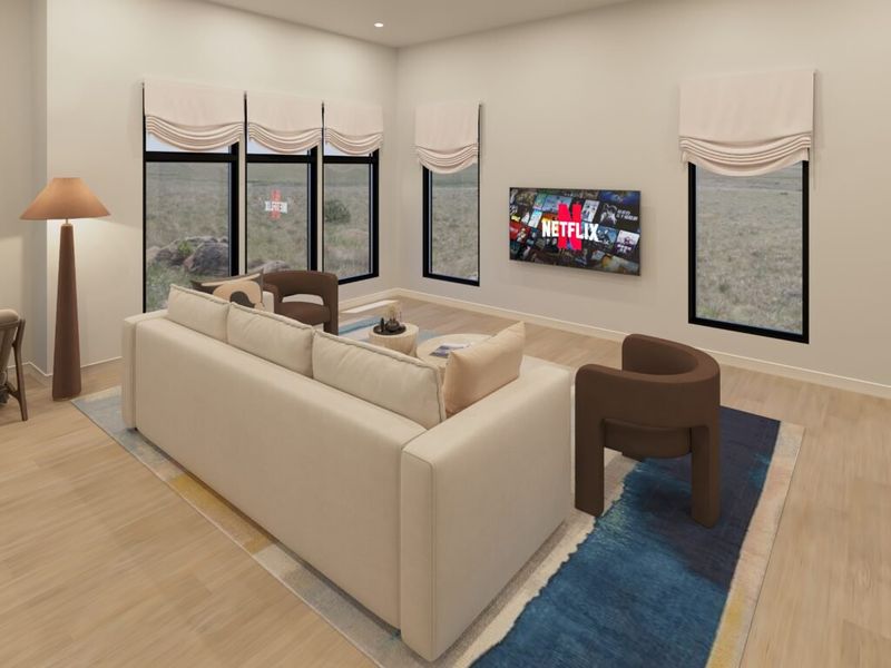 Furnished interior in a model home at Silver Falls in Houston (Image 22).