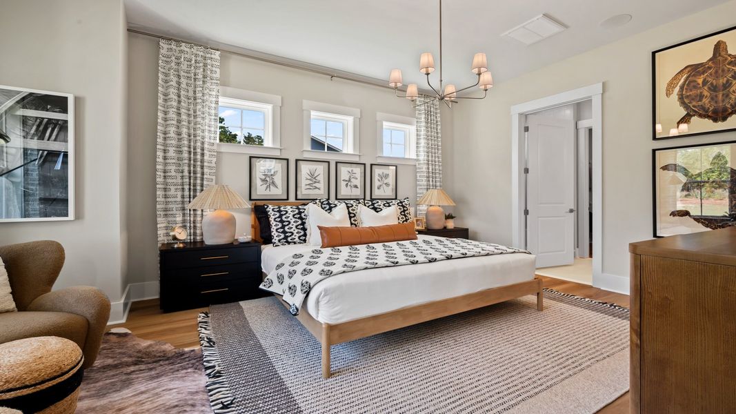 Furnished interior in a model home at Ocean Isle Palms in Shallotte (Image 7).
