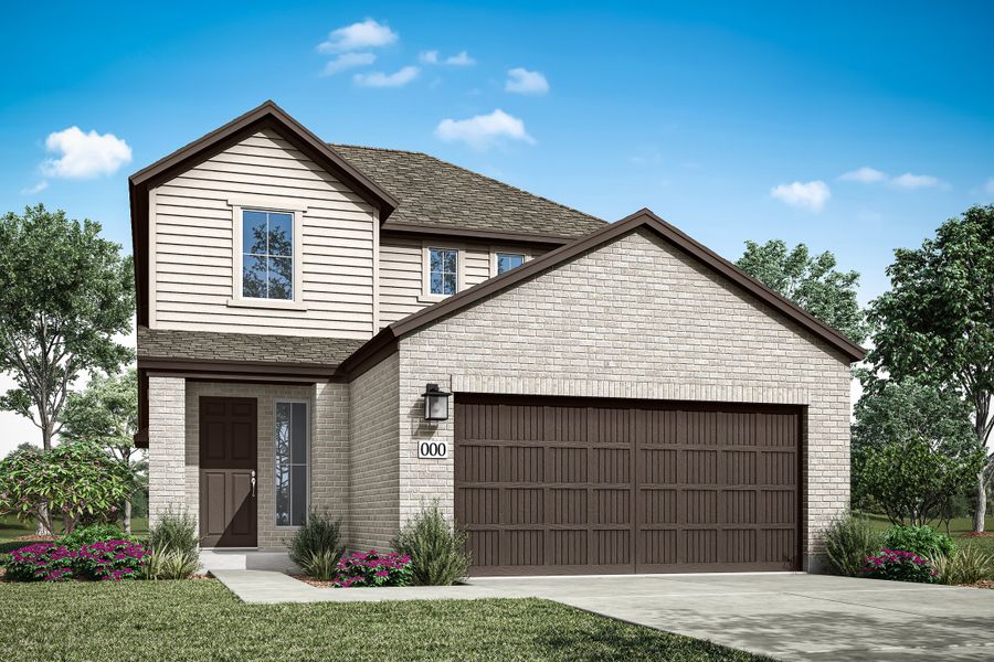 Front exterior of a home in the Terrace Collection At Turner's Crossing community, located in Buda, TX (Image 9).