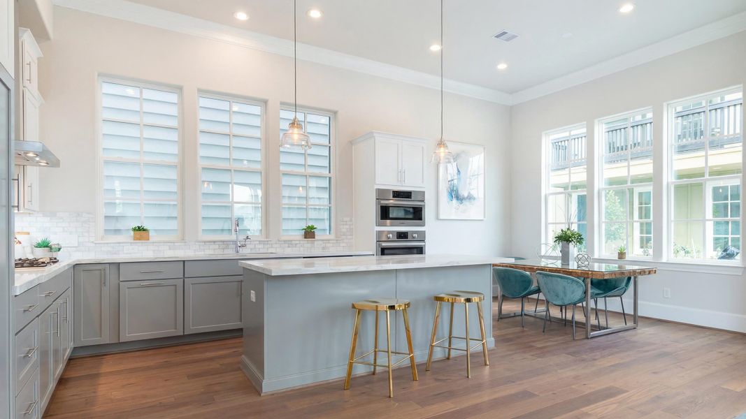 Furnished interior in a model home at Eastwood Green in Houston (Image 17).