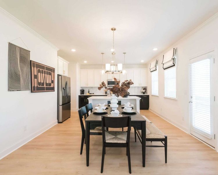 Furnished interior in a model home at Clark Farms in Flowery Branch (Image 11).