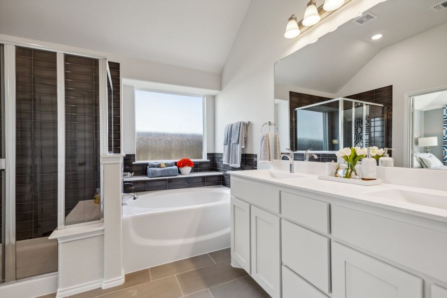 Furnished interior in a model home at Summer Crest in Fort Worth (Image 32).