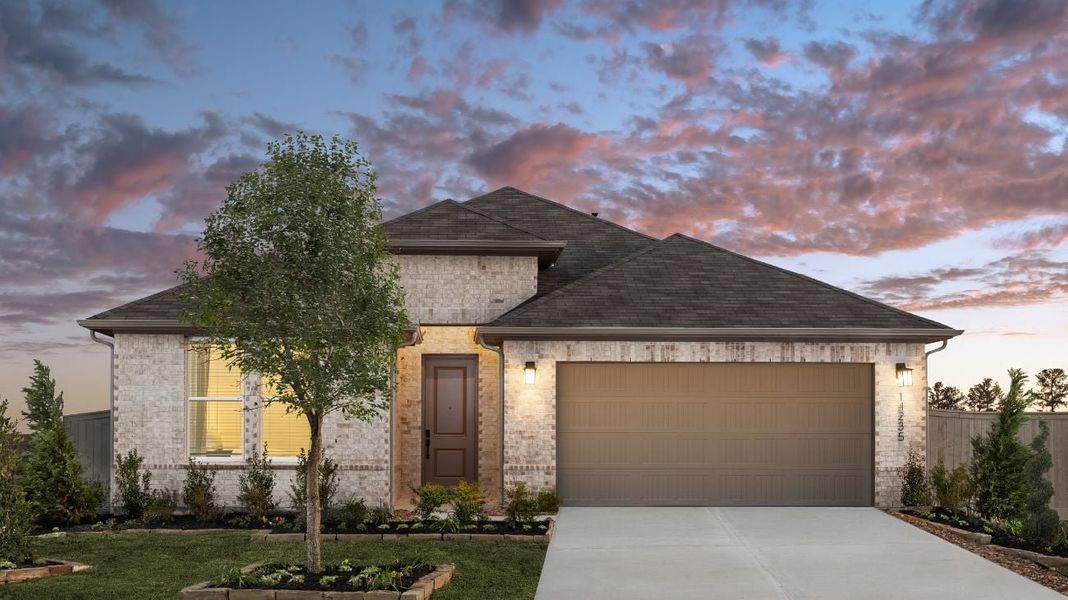 Front exterior of a home in the The Canopies community, located in Splendora, TX (Image 21).